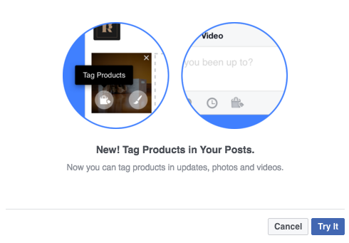 New: Tag Your Products in Your Facebook Posts