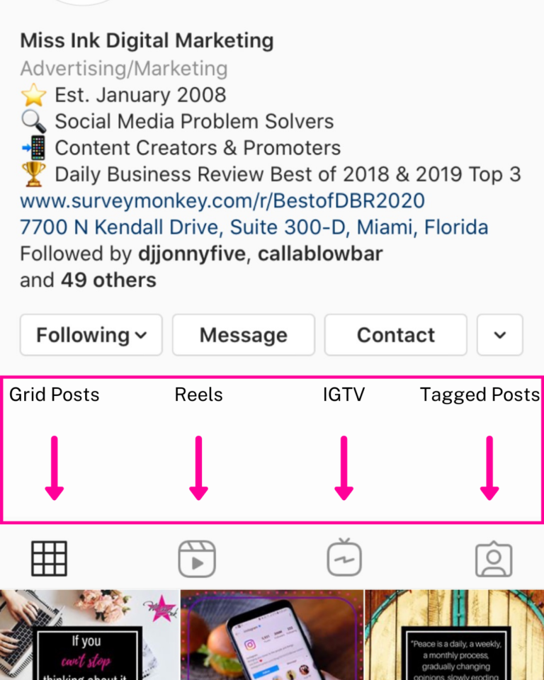 add to profile grid instagram